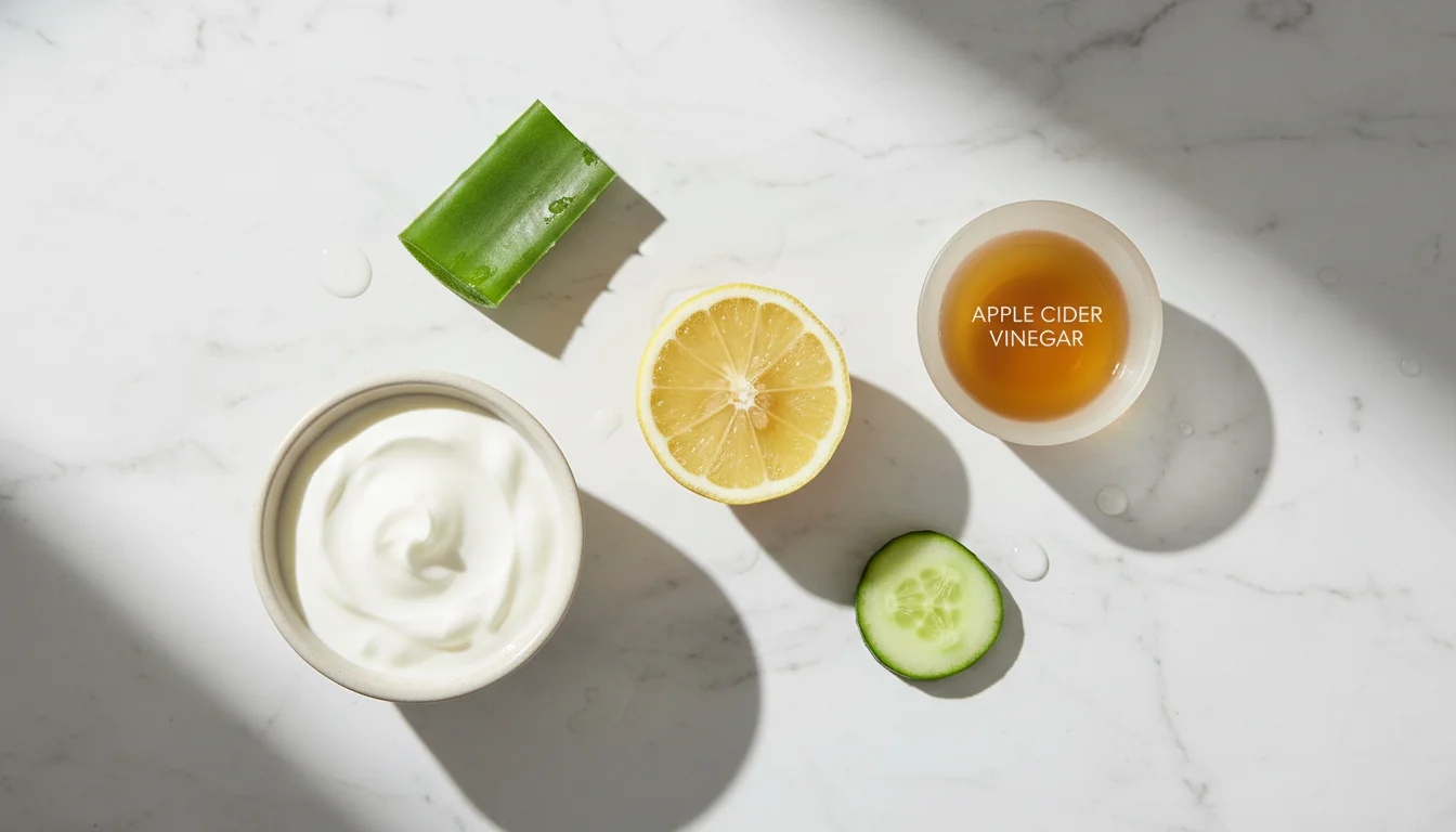 Natural home remedy ingredients for controlling oily skin