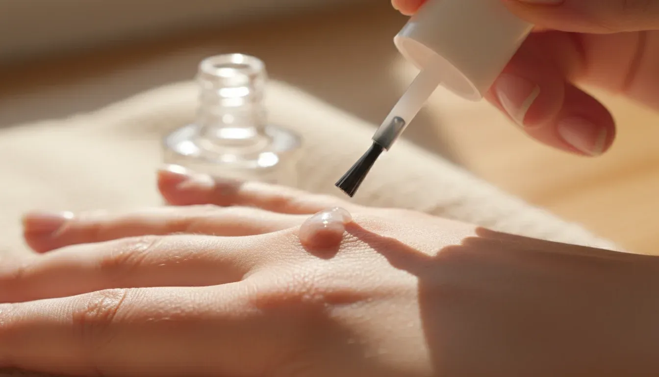 coating skin tag with clear nail polish